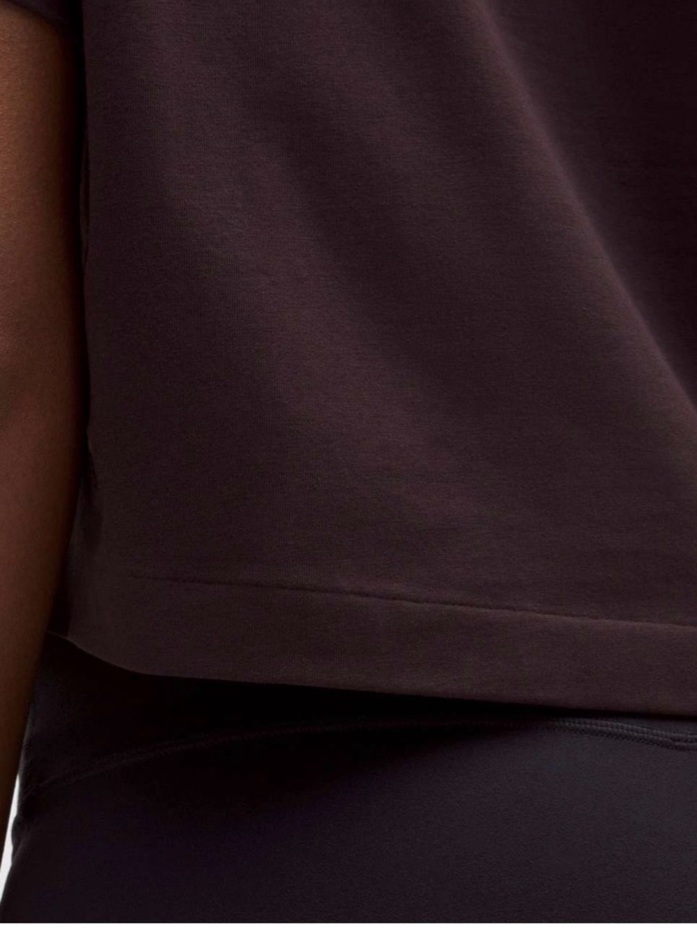 Lululemon All Yours Organic Cotton Cropped T-Shirt Sequoia - Picture 4 of 9